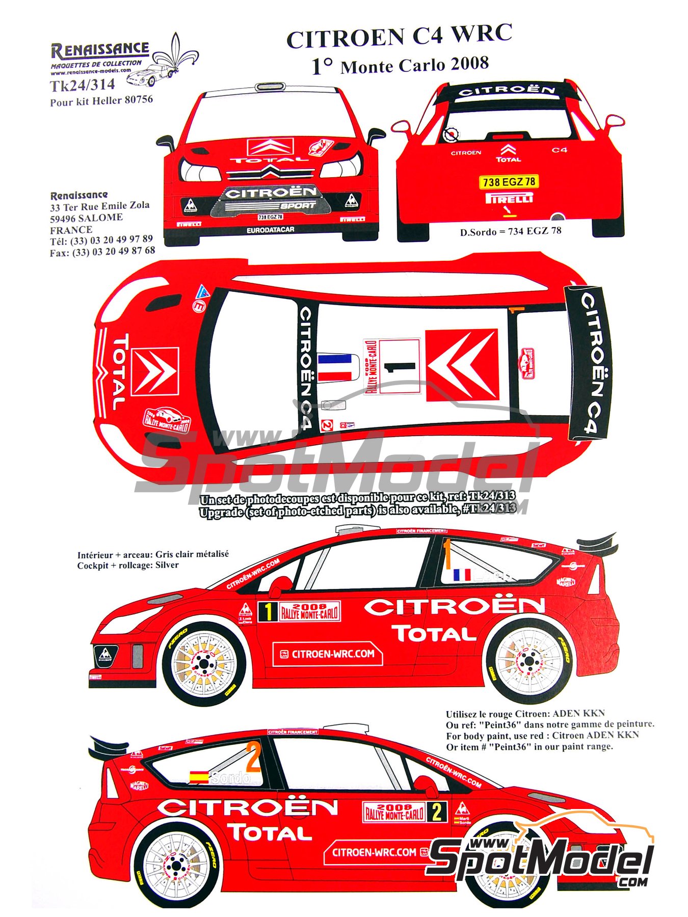 80756 heller 1/24 автомобиль citroen c4